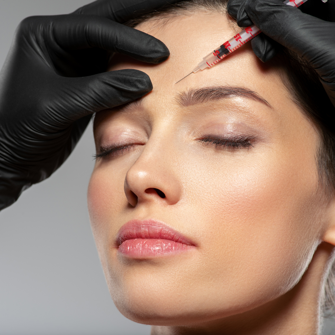 Woman having Botox injections