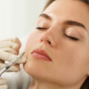 Woman having dermal fillers by the skilled hands of our aesthetics practitioner 