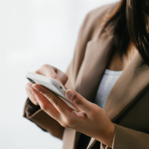 Woman using the internet to find herself the best aesthetics clinic in Gravesend, Kent